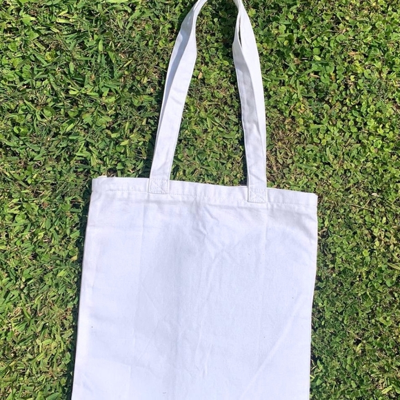 Handmade Canvas Tote Bag with Zipper Hand Embroide - Picture 2 of 3